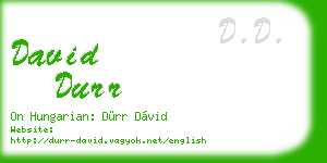 david durr business card